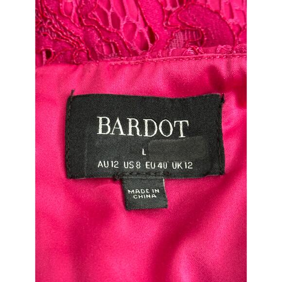 Bardot Ivanna Lace Midi Dress Pink Backless Back Slit Cut Out Sexy Party Vacay 8 - Picture 5 of 11